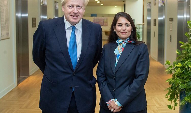 Boris Johnson and Priti Patel