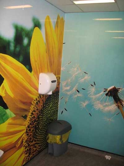 Toilet dandelion clock