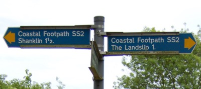 A footpath sign