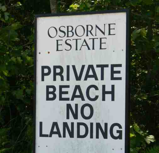 Sign at Osborne Bay