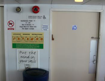 Signage on the Wightlink ferry